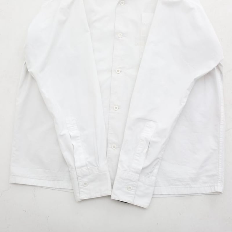 エヌハリウッド コンパイル 開襟 コットン 白 シャツ N.Hoolywood 