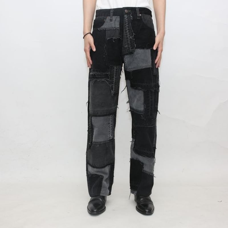 リーバイス パッチワーク リメイク ブラックデニムパンツ Levi's