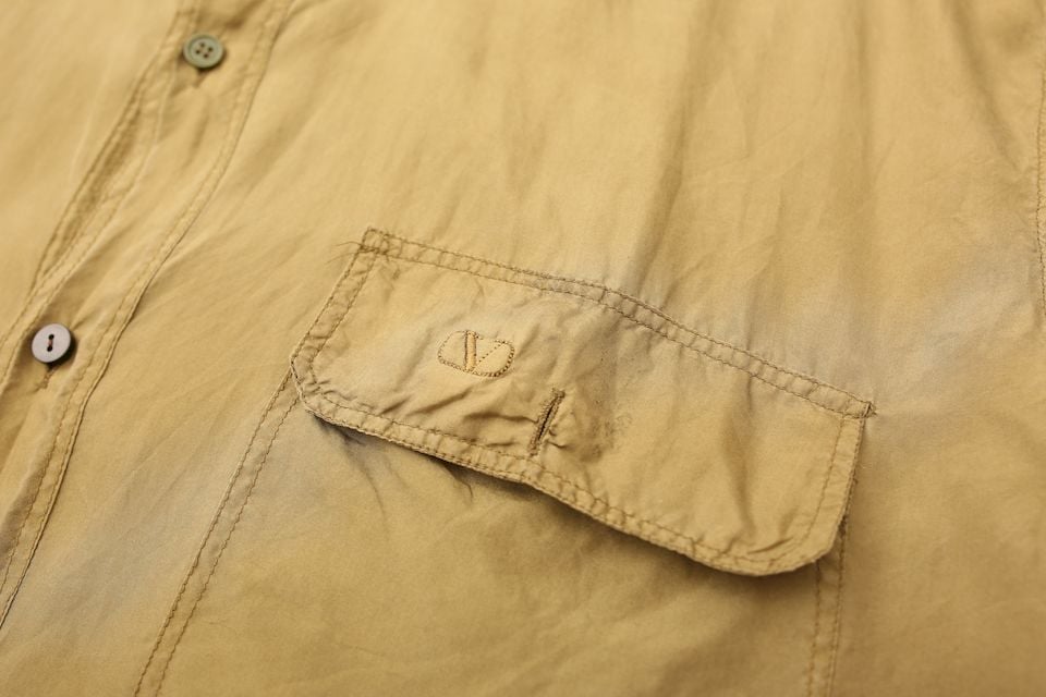 VALENTINO - ヴァレンティノ VALENTINO シルク 半袖ニット L VALENTINO】ヴァレンティノ『ロゴ モノグラム 半袖ニット sizeS