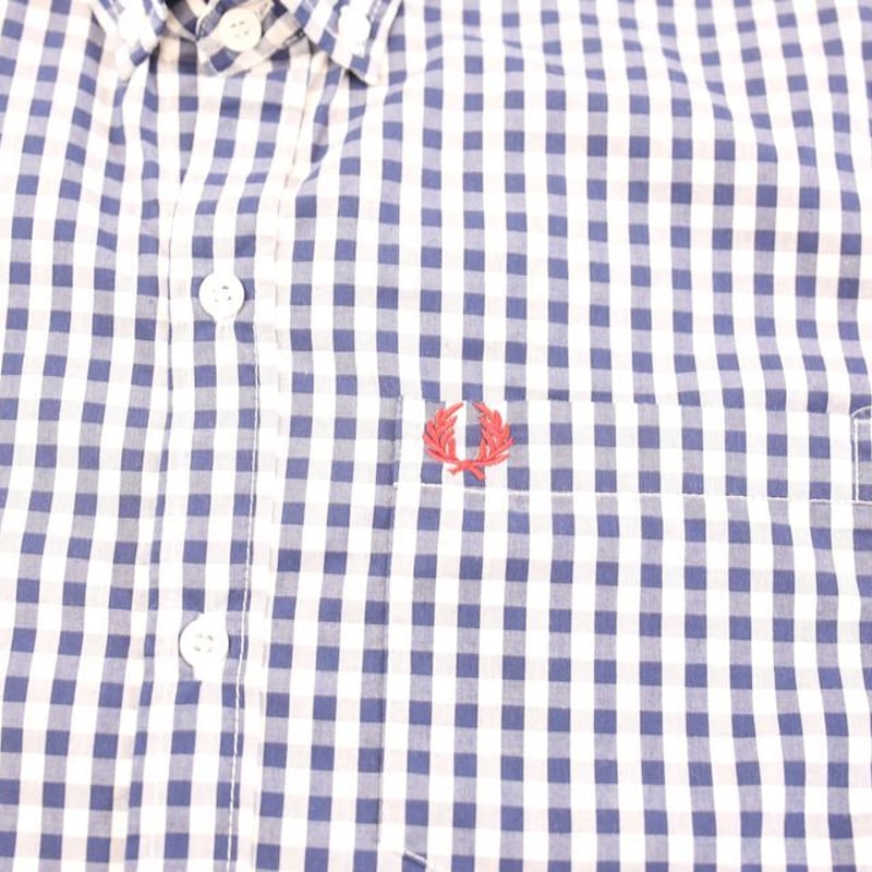 フレッドペリー 半袖 ギンガムチェックシャツ Fredperry# | Blue フレッドペリー 半袖 ギンガムチェックシャツ Fredperry# | Blue