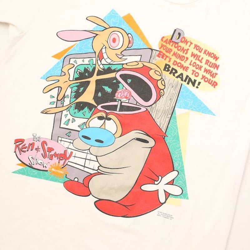 90's レン&スティンピー Tシャツ Ren&Stimpy | Blue 90's レン&スティンピー Tシャツ Ren&Stimpy | Blue