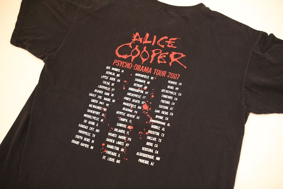 アリスクーパー 2007 ツアー バンドTシャツ Alice Cooper T アリスクーパー 2007 ツアー バンドTシャツ Alice Cooper T