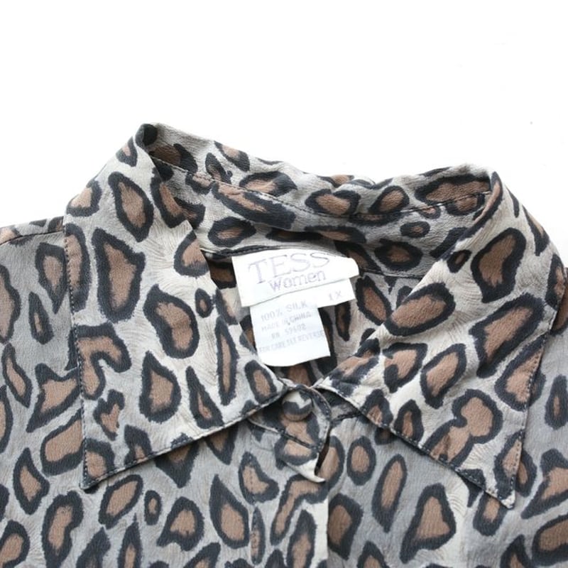 レオパード柄 シルク 長袖シャツ Leopard Pattern L/S Shirt # | レオパード柄 シルク 長袖シャツ Leopard Pattern L/S Shirt # |
