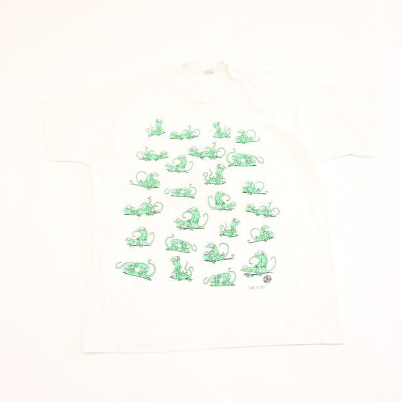 astro ユンサナ　chameleon カメレオン　tシャツ 90s カメレオン 四十八手 Tシャツ Chameleon T-shirt | Blue