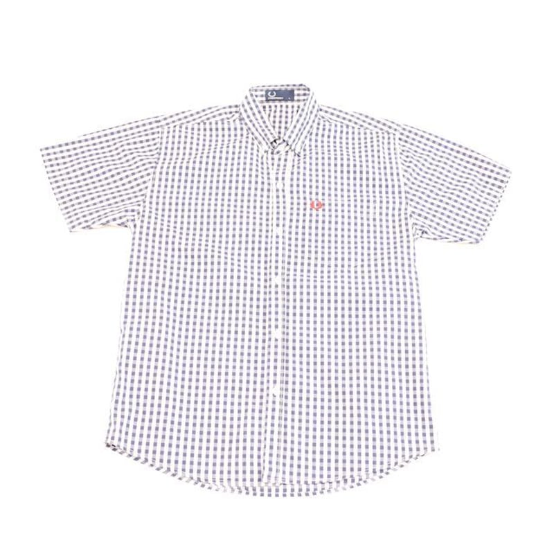 フレッドペリー 半袖 ギンガムチェックシャツ Fredperry# | Blue フレッドペリー 半袖 ギンガムチェックシャツ Fredperry# | Blue