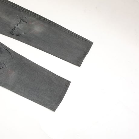 ベルギー製 ユーロ リーバイス 615 ダメージ ブラックデニム パンツ Levi's Damaged Black Denim Pants Made in Belgium