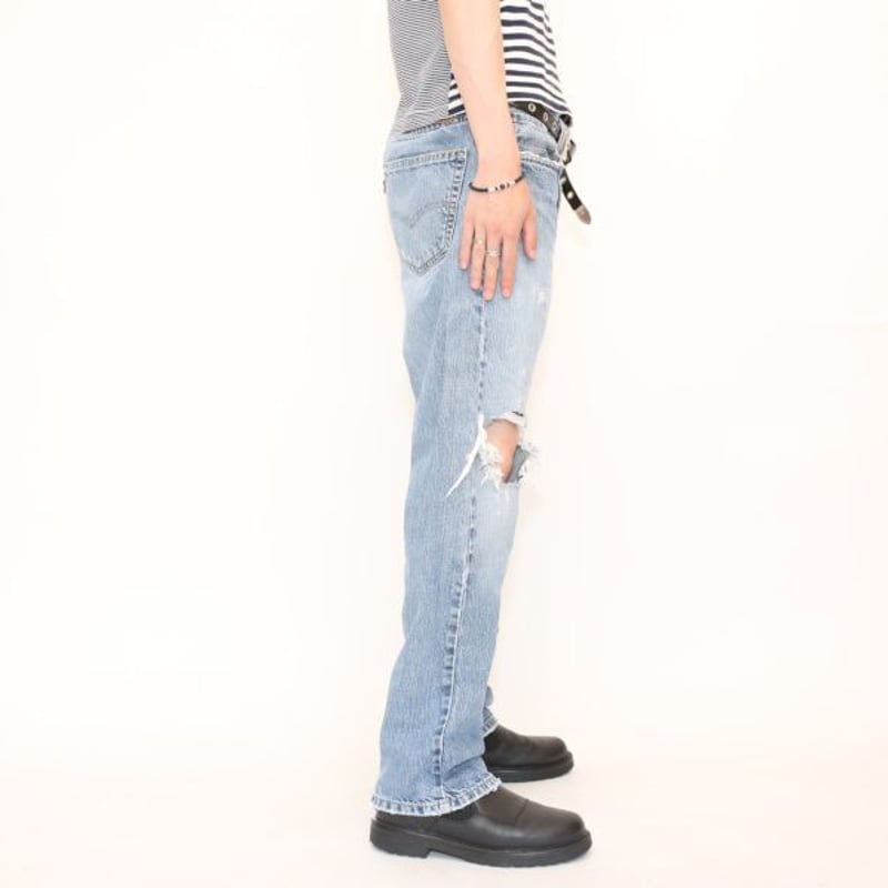 リーバイス 505 ダメージ デニム Levi's505 Denim Pants | Blue