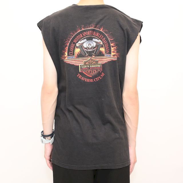 ハーレーダビッドソン カットオフ ノースリーブ Tシャツ Harley ハーレーダビッドソン カットオフ ノースリーブ Tシャツ Harley