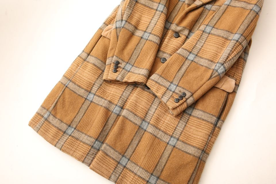 サンシー ウール チェック チェスター コート SUNSEA 14AW Wool Plaid 