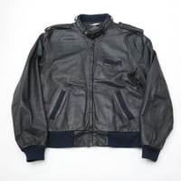 メンバーズオンリー ブラック レザージャケット Members Only Black Leather Jacket#