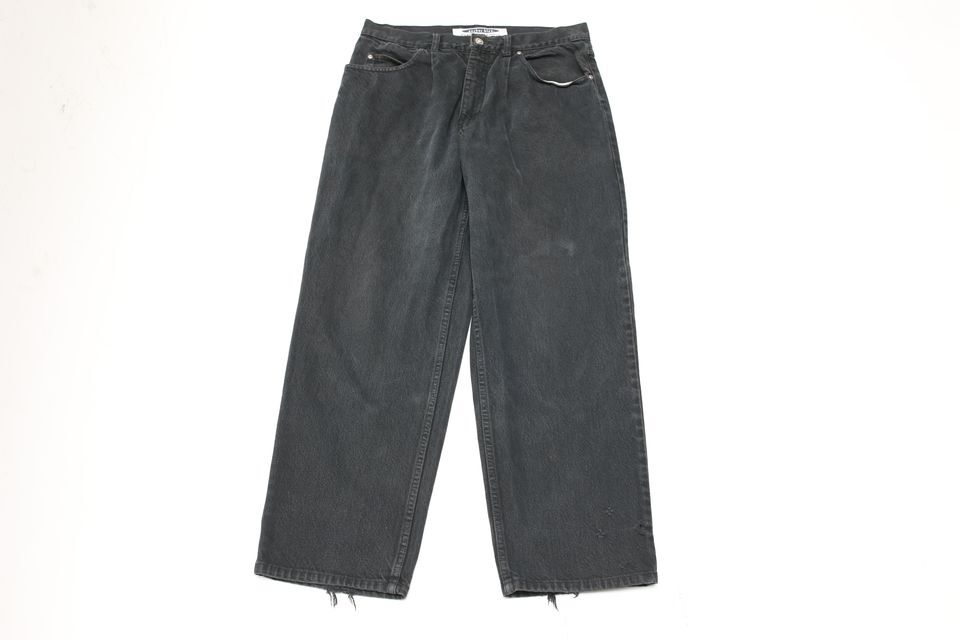 Anchor Blue Wide Black Denim Pants | Blue 