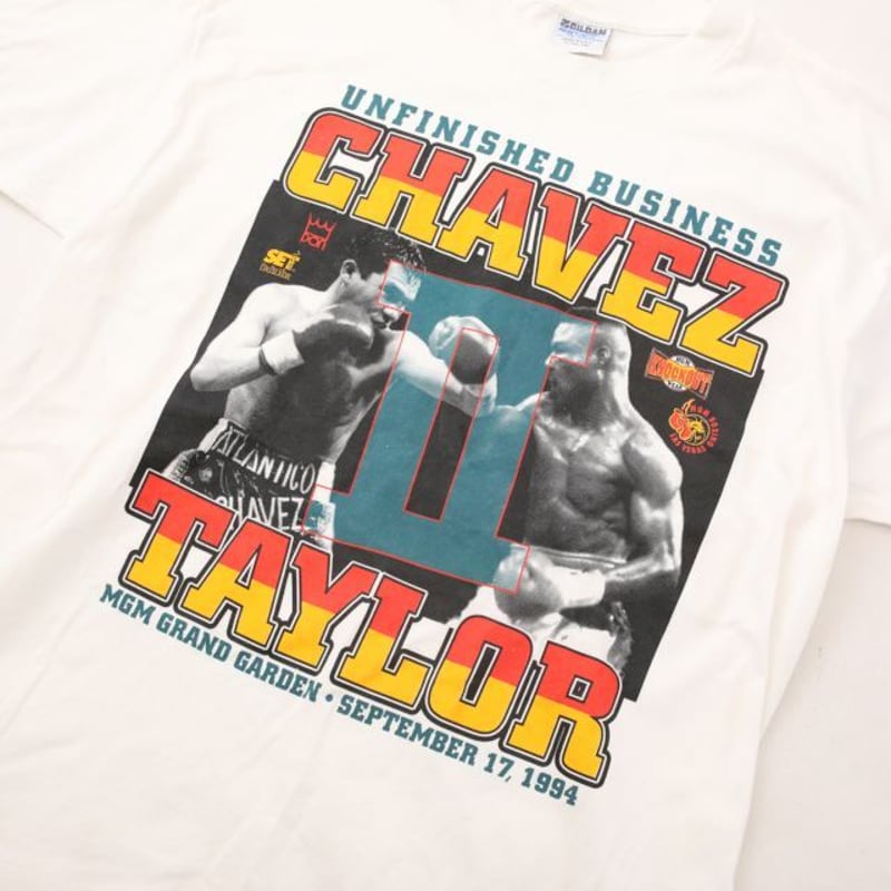 超希少★90s ボクシング チャベスVSテーラー 第2戦 半袖Tシャツ 黒 L 超希少☆90s ボクシング チャベスVSテーラー 第2戦 半袖Tシャツ 黒 L