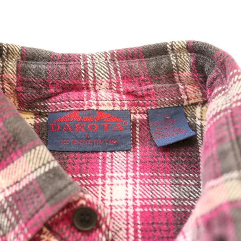 90s チェック ネルシャツ Dakota Checkered Flannel Shirt 90s チェック ネルシャツ Dakota Checkered Flannel Shirt