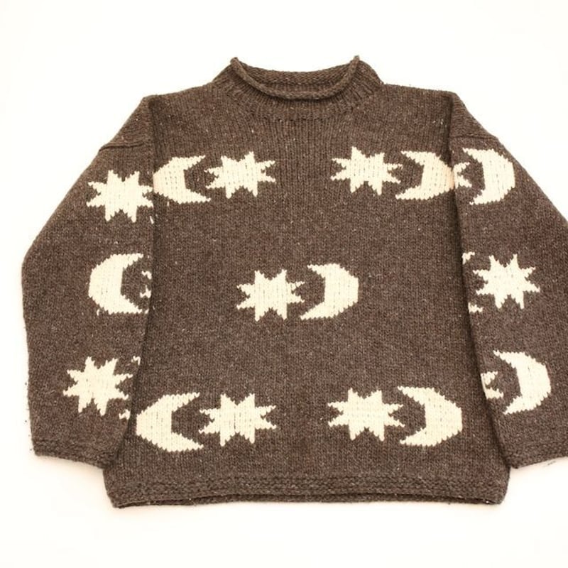 エクアドル ニット セーター Wool Knit sweater | Blue