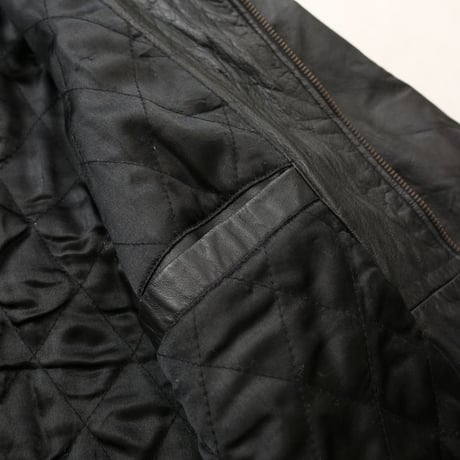 シングル ブラック レザージャケット  Single Black Leather Jacket