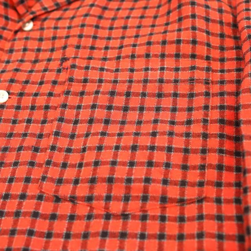 ヴィンテージ ウール 開襟 チェック シャツ Checked Wool L/S Shirt#