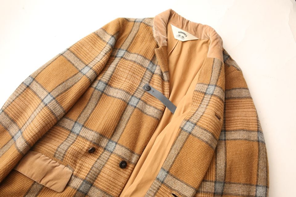 SUNSEA サンシー チェスターコート アウター ドメブラ SUNSEA/サンシー】Navy Double-Breasted Coat【買取入荷情報