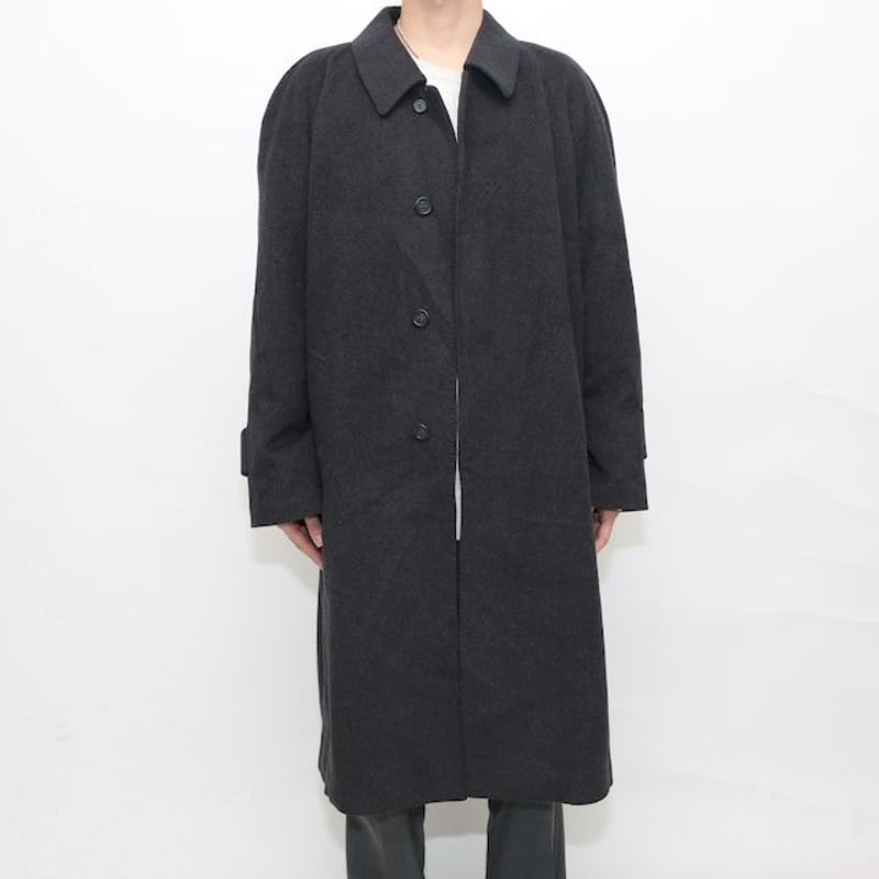 カシミヤ ウール ステンカラーコート Cashmere Wool Balmacaan カシミヤ ウール ステンカラーコート Cashmere Wool Balmacaan