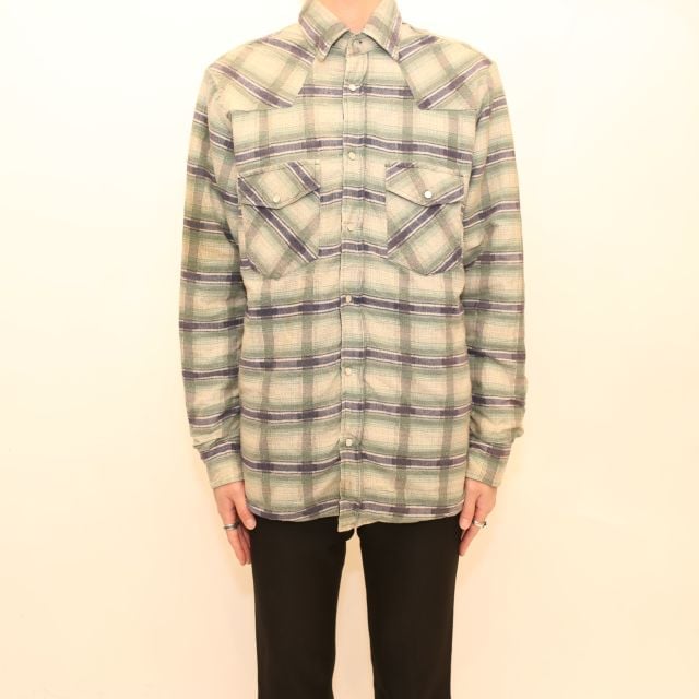 90s キルティング フランネル チェックシャツ BJ-R Quilting Flannel Shirt