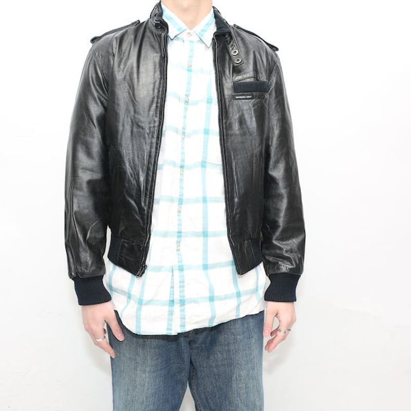 メンバーズオンリー ブラック レザージャケット Members Only メンバーズオンリー ブラック レザージャケット Members Only