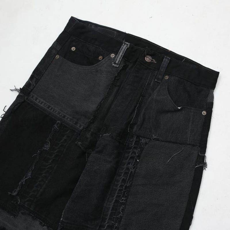 リーバイス パッチワーク リメイク ブラックデニムパンツ Levi's リーバイス パッチワーク リメイク ブラックデニムパンツ Levi's