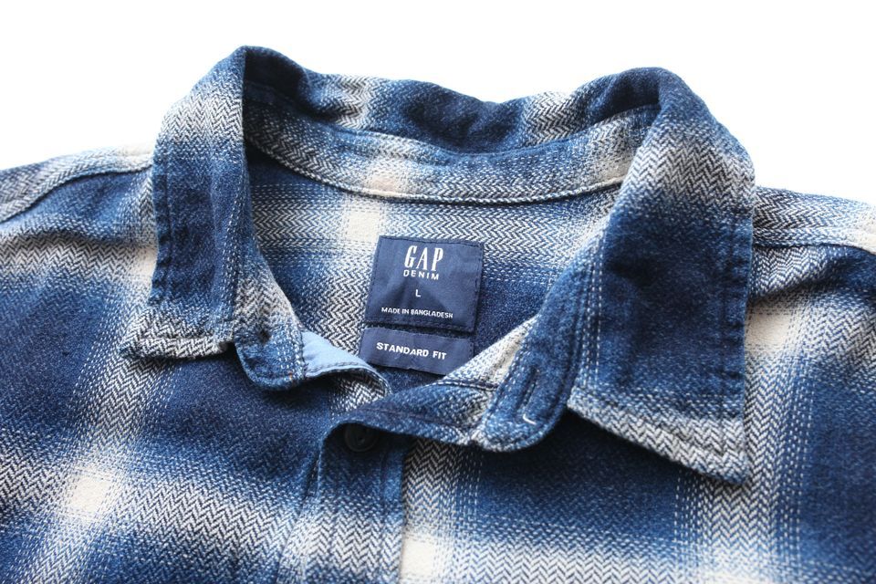 Old Gap Flannel Check Shirt | Blue