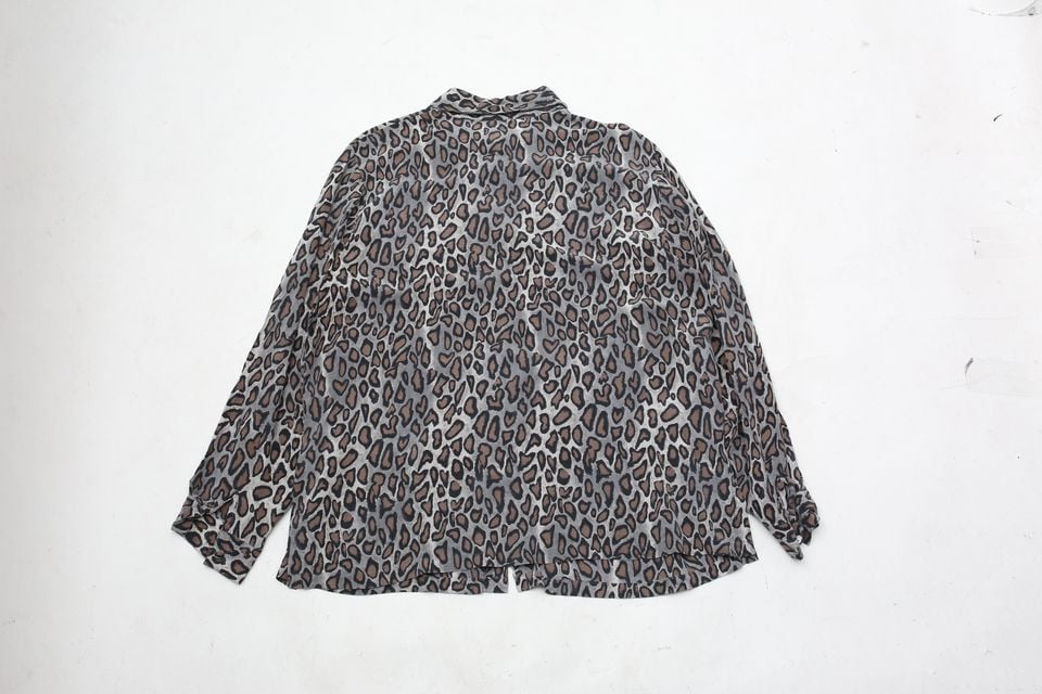レオパード柄 シルク 長袖シャツ Leopard Pattern L/S Shirt # | レオパード柄 シルク 長袖シャツ Leopard Pattern L/S Shirt # |