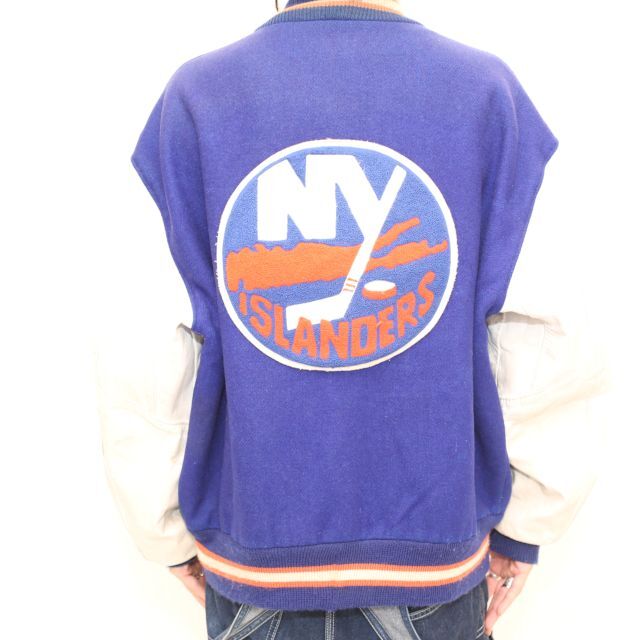 ニューヨーク・アイスランダーズ ヴァーシティジャケット NY Islanders Varsity Jacket