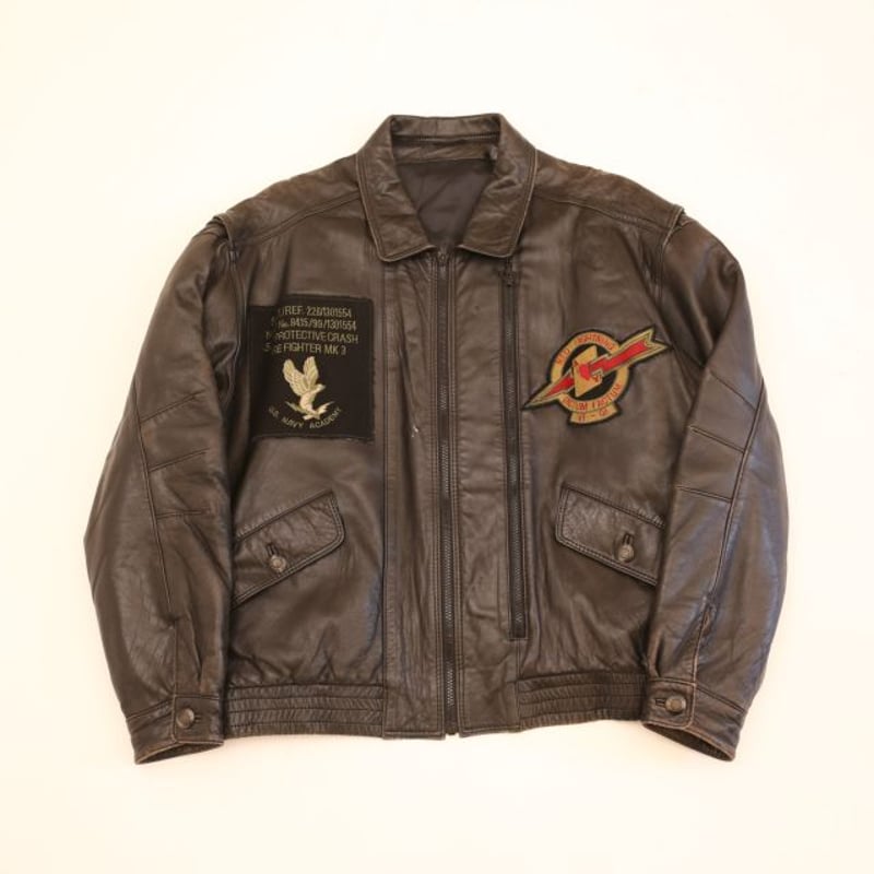 レザー カスタム ジャケット Caesar Black Leather Jacket US