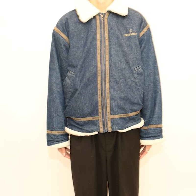トラサルディー デニム ボアジャケット Trussardi | Blue トラサルディー デニム ボアジャケット Trussardi | Blue