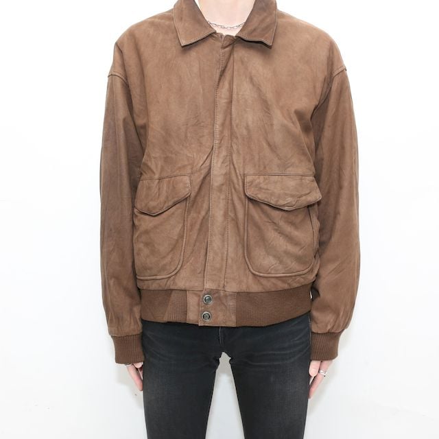 90's Wilsons Leather レザーフライトジャケットブラウン L 90's Wilsons Leather レザーフライトジャケットブラウン L