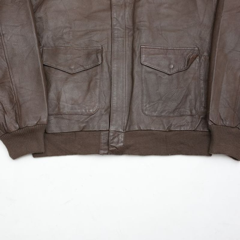 A-2タイプ ブラウン レザー ジャケット A-2 Type Brown Leather A-2タイプ ブラウン レザー ジャケット A-2 Type Brown Leather