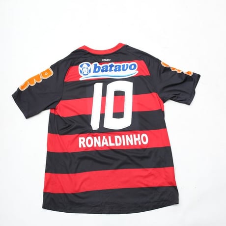 フラメンゴ 10-11 ロナウジーニョ #10 フットボール ゲームシャツ Olympikus Flamengo Ronaldinho Football Game Shirt#
