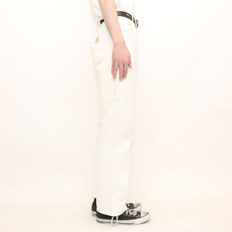 Carhartt ペインターパンツ　ホワイト 古着 80s USA製 Carhartt ホワイト ペインター ワーク パンツ