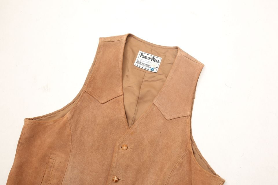 70's パイオニア スエード レザー ウエスタン ベスト Pioneer Wear Western Suede Leather Vest#