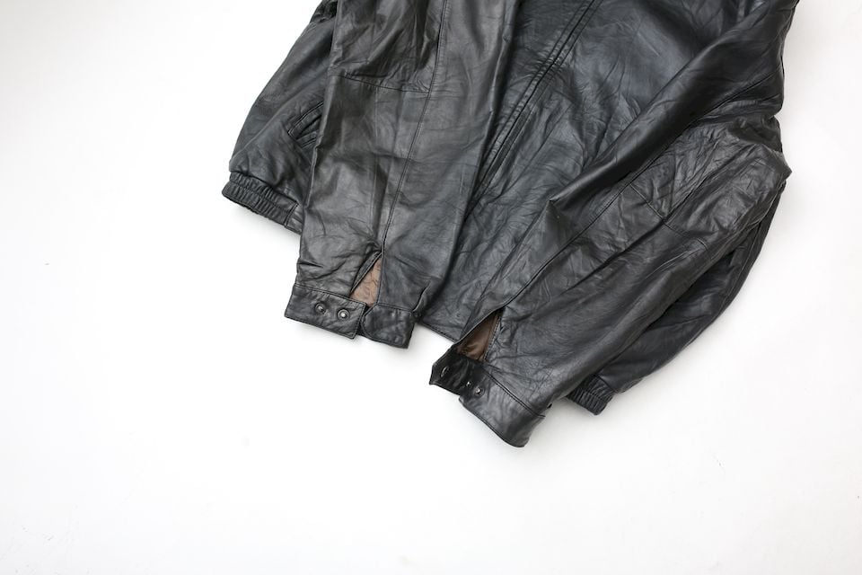 Jim & MaryLou レザー ジャケット 黒 カーコート Vintage Jim & MaryLou Black Leather Jacket | eBay