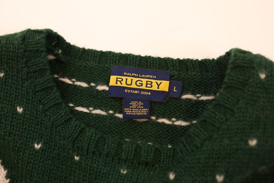 ラグビーラルフローレン スカル柄 ウール ニット セーター Rugby Ralph