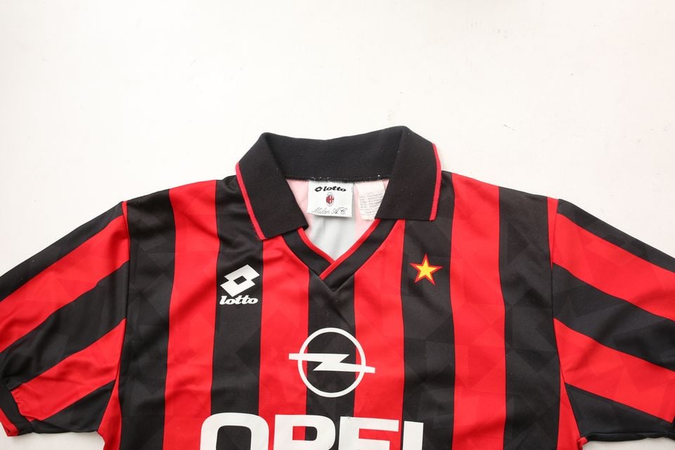 94-95 ロット ACミラン フットボール ゲームシャツ Lotto AC Milan Fo...