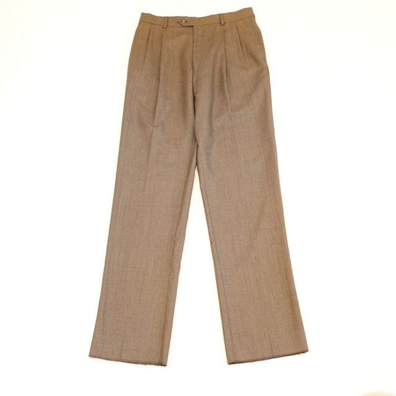 2タック ウール スラックス パンツ 2Pleats Wool Slacks Pants De...