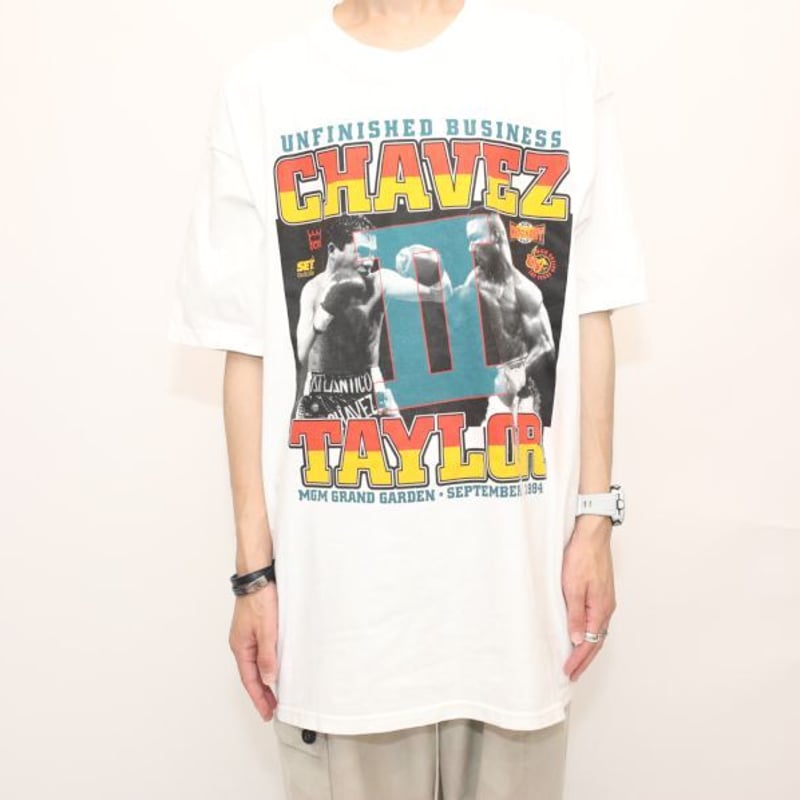 90s フリオセサールチャベス対メルドリックテイラー Tシャツ 90s フリオセサールチャベス対メルドリックテイラー Tシャツ