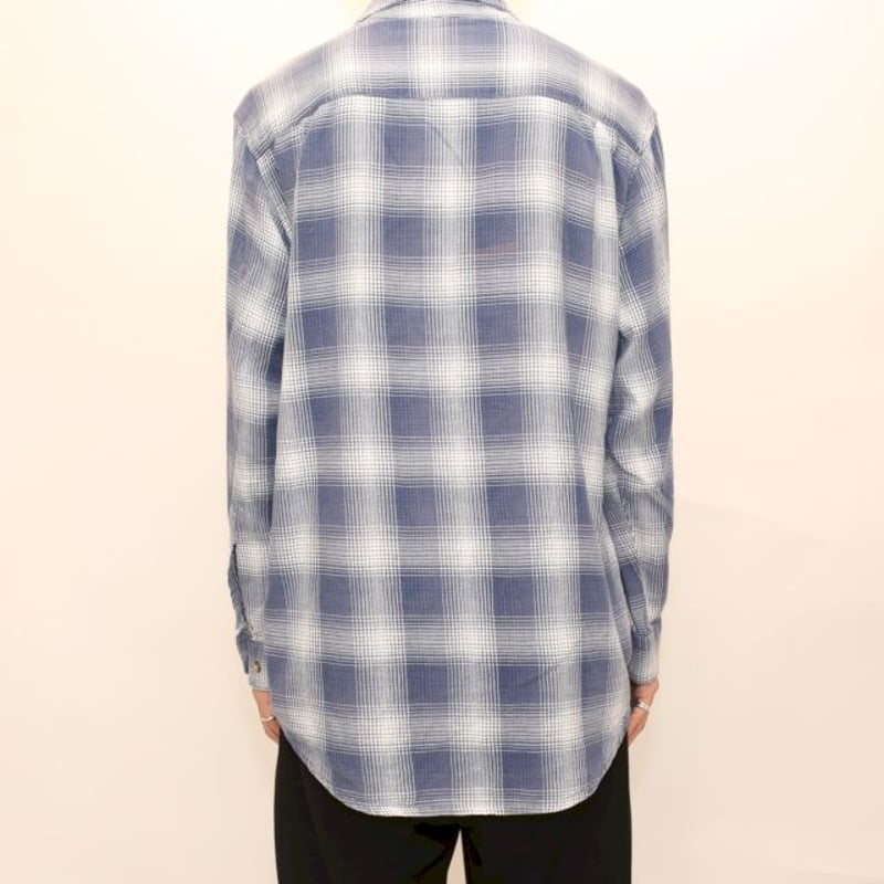 90s オンブレチェック ネルシャツ Ombre Checkered Flannel Shir...