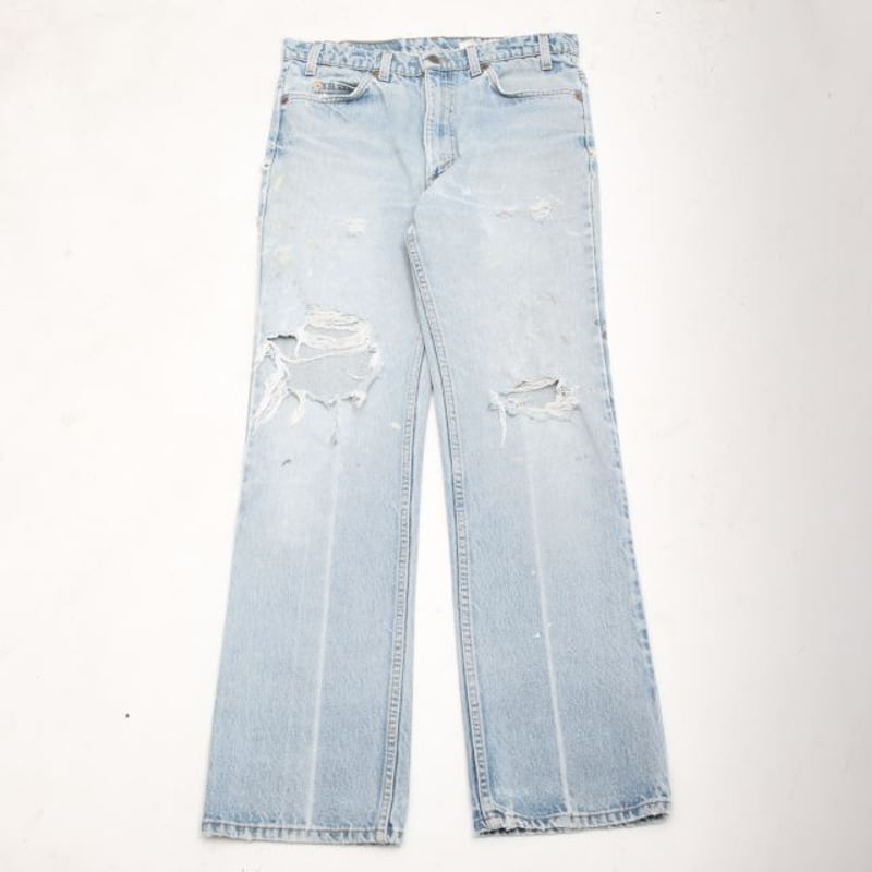 【Levi’s】リーバイス517 フレアデニム　ダメージ　グランジ　ボロ Levi's】リーバイス517 ルーズフレアデニム グランジ ダメージ