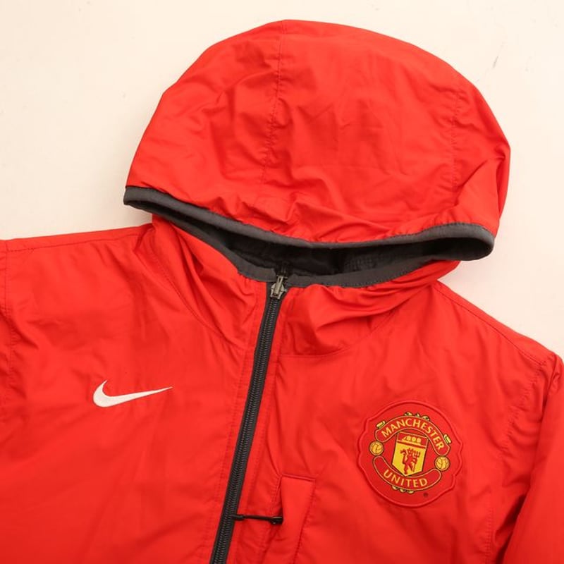 00s マンチェスターU 短丈　ドローコード　ナイロンジャケット　メンズ　L 00s nike マンチェスターU 短丈 ドローコード ナイロン