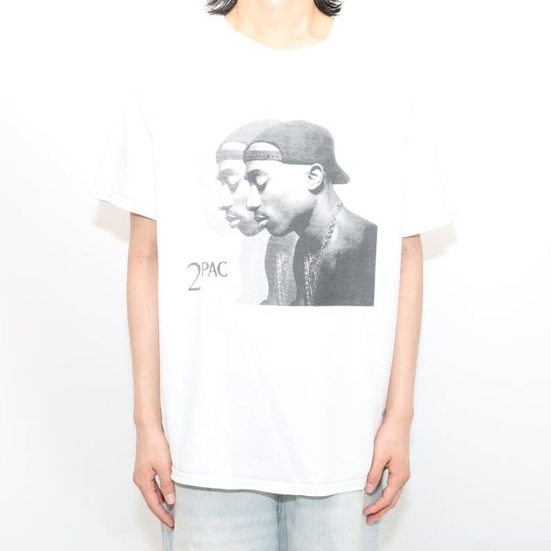 2PAC ラッパー Tシャツ HIPHOP T-shirt | Blue 2PAC ラッパー Tシャツ HIPHOP T-shirt | Blue