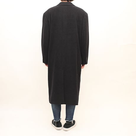Cashmere Wool Double Breasted Long  Coat