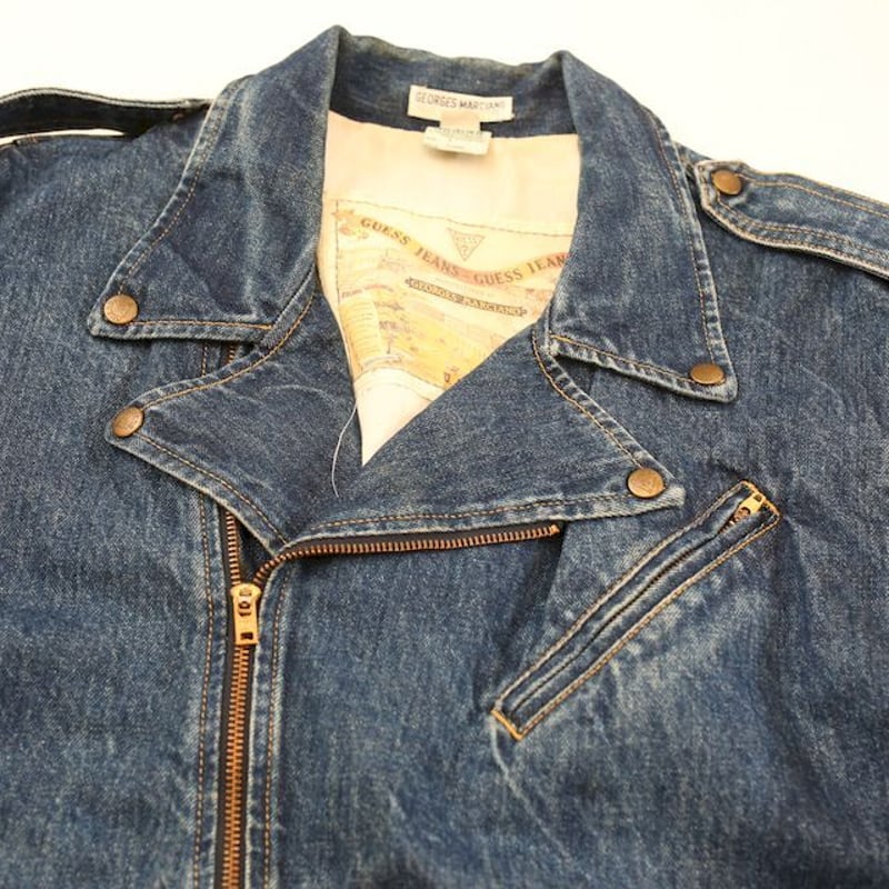 ゲス デニム ライダースジャケット GUESS Riders Jacket # | Blue ゲス デニム ライダースジャケット GUESS Riders Jacket # | Blue