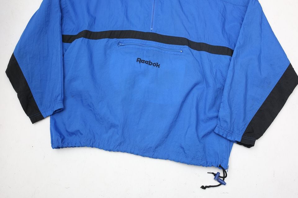 E62【US輸入】Reebok　ハーフジップナイロンジャケット【XXL】ブラック fit=scale-down,w=1200