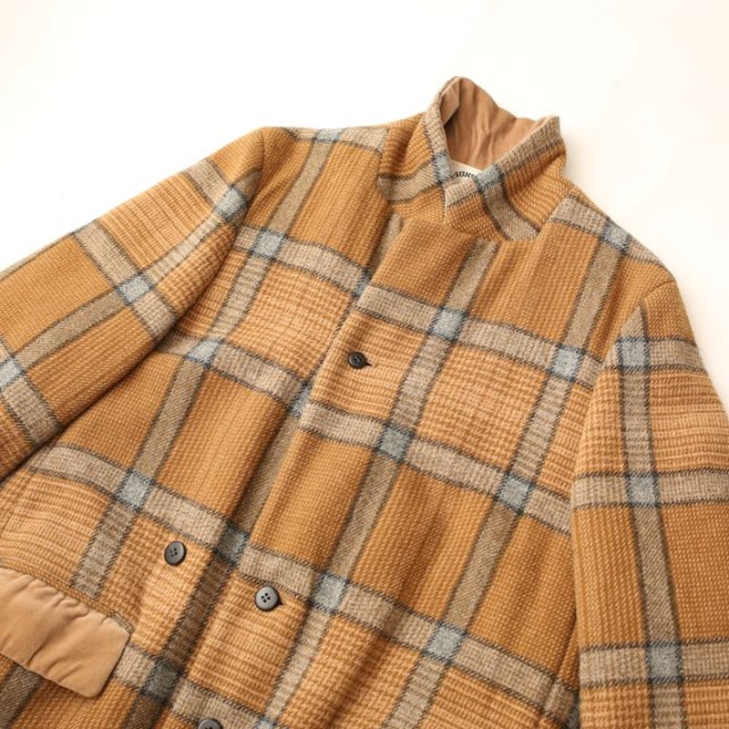 サンシー ウール チェック チェスター コート SUNSEA 14AW Wool サンシー ウール チェック チェスター コート SUNSEA 14AW Wool