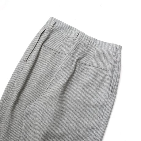 ヴィンテージ ストライプ スラックス パンツ Vintage Striped Wool 1Pleats Wool Slacks Pants#