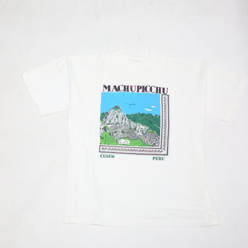 90's マチュピチュ遺跡 Tシャツ MACHUPICCHU T-shirt | Blue 90's マチュピチュ遺跡 Tシャツ MACHUPICCHU T-shirt | Blue